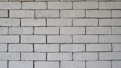 Textured White Brick Wall Background