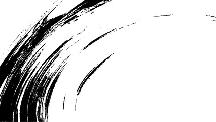 Obraz premium Vector grunge texture. Black paint isolated on white background. Black brush strokes sweep across a pristine white background,