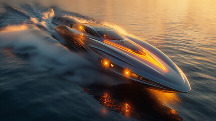A sleek single-row racing boat speeds through the _004