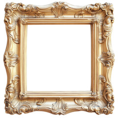 Golden Frame's Elegant Display: An exquisite, ornate golden frame, its detailed carvings and vintage design, providing an elegant stage for cherished memories.