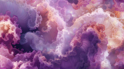 A background of purple and pink clouds with an explosion effect
