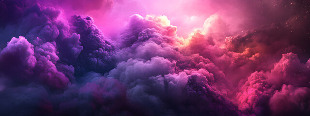 A background of purple and pink clouds with an explosion effect
