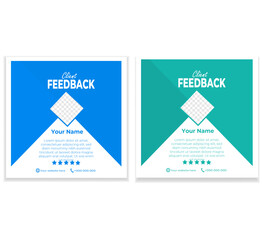 Modern clean clients testimonial, client feedback design