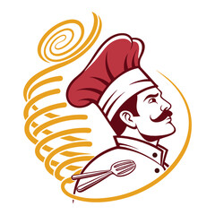 Creative chef cooking logo vector