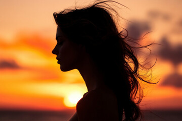 silhouette of a woman