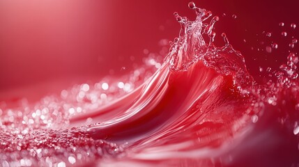 Elegant Red Wine Splash with Rich Color and High-Speed Motion