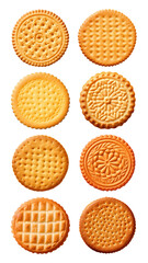 Bakery biscuit png element set, transparent background