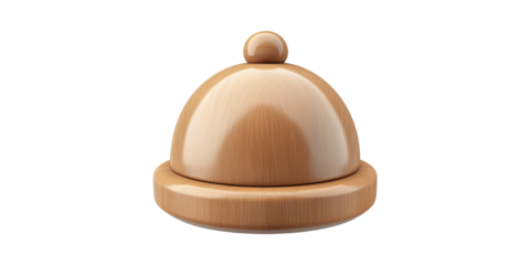 Wooden bell isolated on transparent background