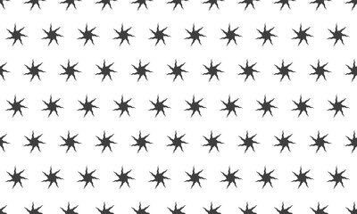 Abstract geometric seamless pattern.  Stylish monochrome starburst design ideal for textile prints, web backgrounds, or modern branding.  Repeatable texture evokes energy and dynamism.