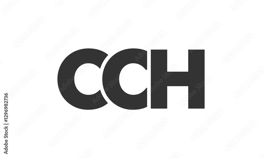 Fototapete cch logo design template with strong and modern bold text. initial based vector logotype featuring s