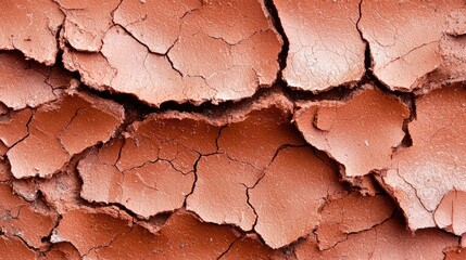 Cracked red earth texture, arid land background