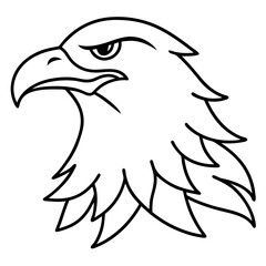 Sleek Eagle Outline in Vector Format
