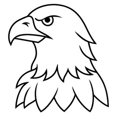 Sleek Eagle Outline in Vector Format