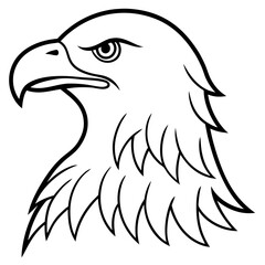 Sleek Eagle Outline in Vector Format