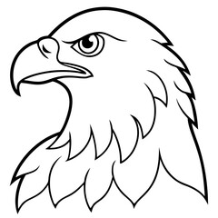 Obraz premium Sleek Eagle Outline in Vector Format