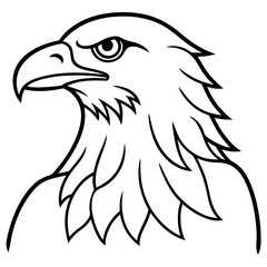 Sleek Eagle Outline in Vector Format