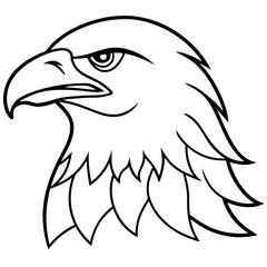 Sleek Eagle Outline in Vector Format