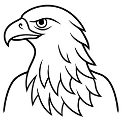 Sleek Eagle Outline in Vector Format