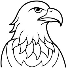 Sleek Eagle Outline in Vector Format