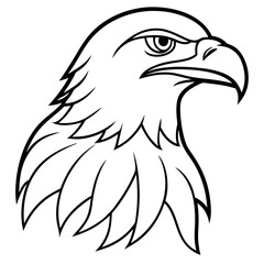 Sleek Eagle Outline in Vector Format