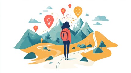 Fototapeta premium Inspiring Mountain Journey