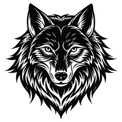 Fototapeta premium wolf Head icon vector art silhouette design