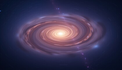 Obraz premium Digital art of a galaxy with a luminous center and swirling arms extending into the cosmos