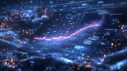 Stunning abstract visualization of data flow and growth.