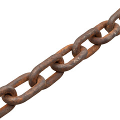 Fototapeta premium Rusty old chain Isolated Trasnparent Background, Png Isolated, Trasnparent Background
