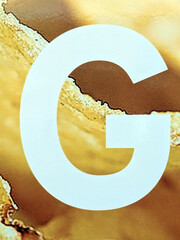 Written Wording in Distressed State Typography Found Ransom Letter G