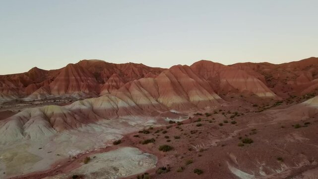 drone 360 ​​in valley of the moon in argentina traveling in cusi cusi jujuy