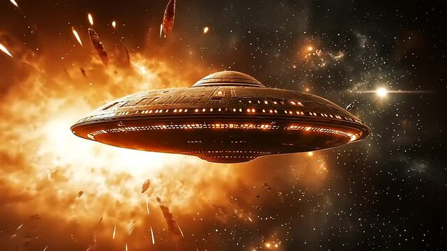 ufo in space