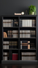 Legal Books in Modern Bookcase with Minimal Frame