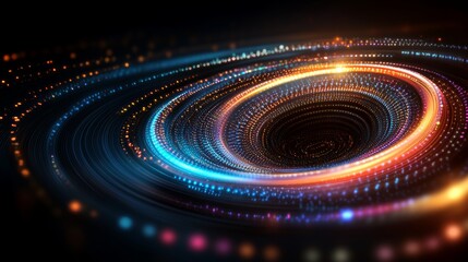 Obraz premium Celestial Beauty: A Cosmic Dance of Light and Color Entwined in Infinity