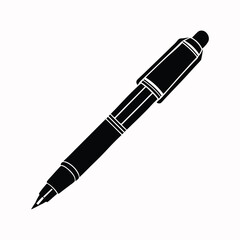 pen isolated silhoutted on white background.