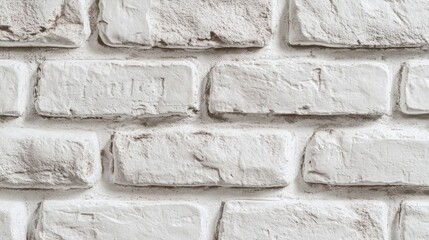 White brick wall texture close-up