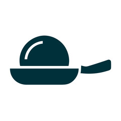 Fototapeta premium Modern omelette dish icon with a minimalist design