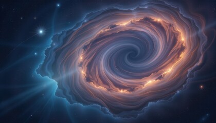  Spiraling Galaxy Mass with a Luminous Galactic Center