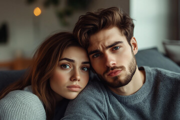 Fototapeta premium Generative AI Image of Family Couple in Conflict Highlighting Emotional Tension and Family Issues