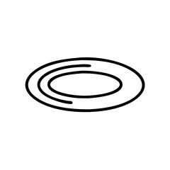 Plate icon with elegant design, modern outline, blackoutline, modern design
