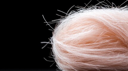 Fototapeta premium Pink spun sugar candy close-up, dark background, food photography