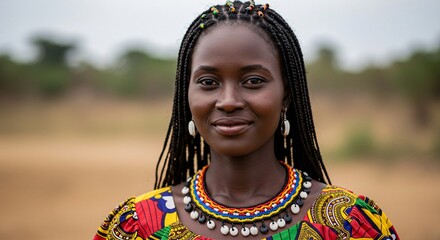 photorealistic portrait of a woman from Central African Republic