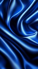 Obraz premium Elegant Sapphire Silken Drapery Background with Subtle Light Play