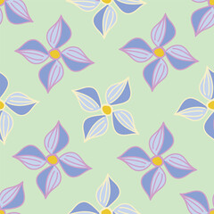Elegance pink floral stems seamless pattern on a grey background. Vector hand drawn. Artistic, abstract flowers and tiny leaves, buds bells printing. Template for designs, fabric, fashion, textile
