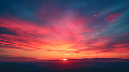 Obraz premium A Tranquil Twilight: The Majestic Colors of a Sunset