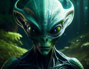 Portrait of an Alien, Mysterious Extraterrestrial Being