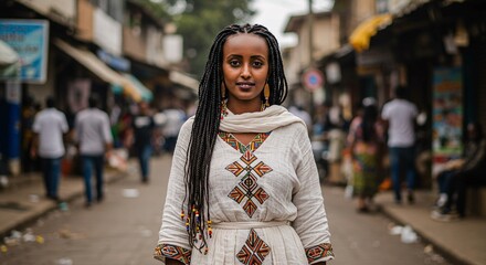 photorealistic portrait of a woman from Ethiopia