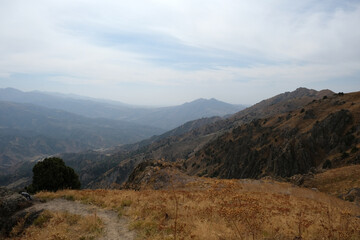 Tien Shan mountains in autumn