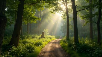 Obraz premium Serene Forest Pathway