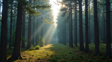 Obraz premium Serene Forest Pathway